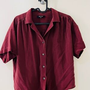 Madewell Deep Red Blouse